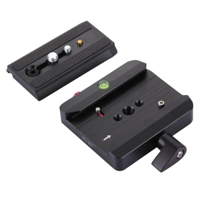 Passender FC-501-Schnellspanner aus Aluminiumlegierung mit Schnellspanner-Gleitplatte für den Austausch des Manfrotto-Stativs 577 – Bild 6