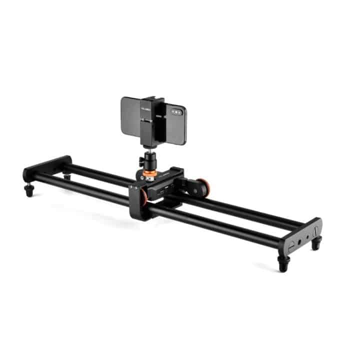 Yelangu L60E 60 cm Dia Rail Track + L4 3-Rad Video Dolly mit Telefonklemme & Ballhead – Bild 1