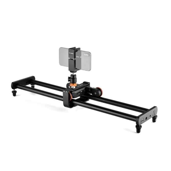 Yelangu L60E 60 cm Dia Rail Track + L4 3-Rad Video Dolly mit Telefonklemme & Ballhead – Bild 2