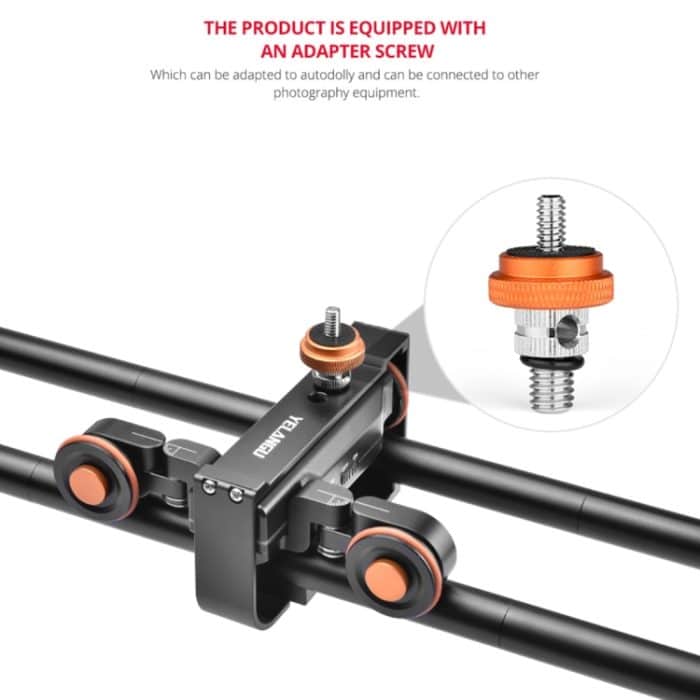 Yelangu L60E 60 cm Dia Rail Track + L4 3-Rad Video Dolly mit Telefonklemme & Ballhead – Bild 5