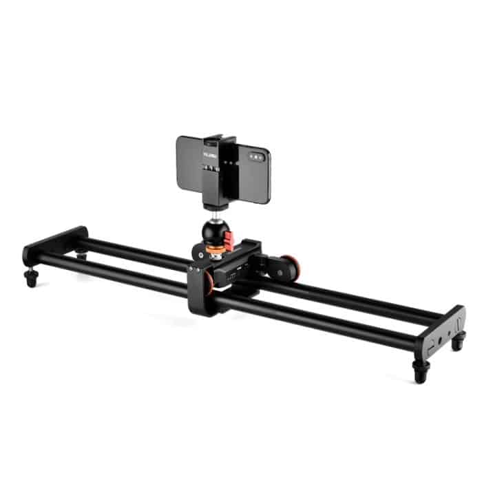 Yelangu L60E 60 cm Dia Rail Track + L4 3-Rad-Video Dolly mit PC142-Telefonklemme & Ballhead – Bild 1