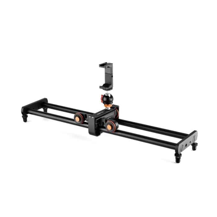 Yelangu L60E 60 cm Dia Rail Track + L4 3-Rad-Video Dolly mit PC142-Telefonklemme & Ballhead – Bild 2