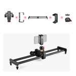 Yelangu L60E 60 cm Dia Rail Track + L4 3-Rad-Video Dolly mit PC142-Telefonklemme & Ballhead – Bild 3