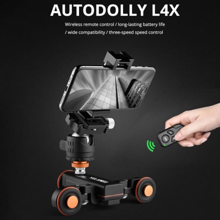 Yelangu L4X Camera Wheel Dolly + PC141 Telefonklemme mit Fernbedienung, Laden: 3 kg – Bild 3