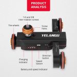 Yelangu L4X Camera Wheel Dolly + PC142 Telefonklemme mit Fernbedienung, Laden: 3 kg – Bild 7