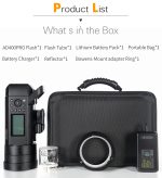 Godox AD400 Pro WITSTRO 400Ws All-in-One-Außenblitz 2,4 GHz Speedlite-Licht, AD400 Pro – Bild 8