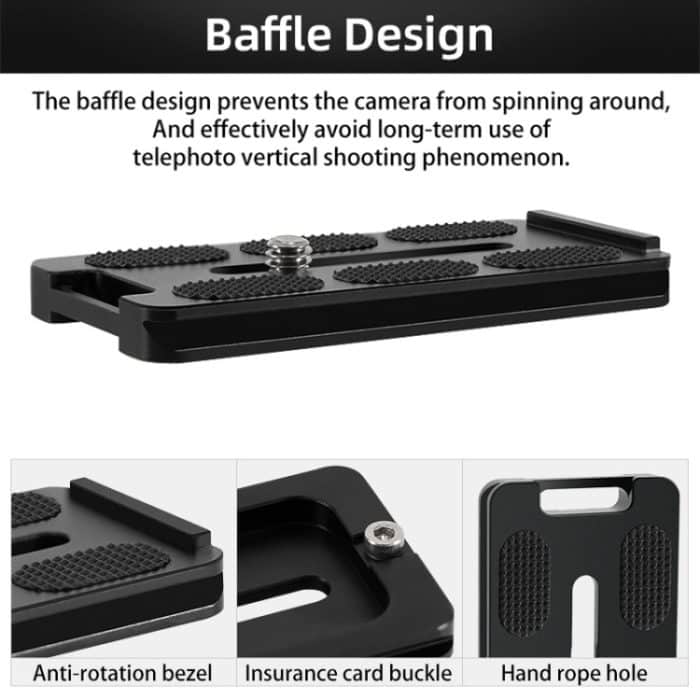 BEXIN PL-80 Anti-Rotations-Schnellwechselplatte mit Gummikissen, PL-82 – Bild 4