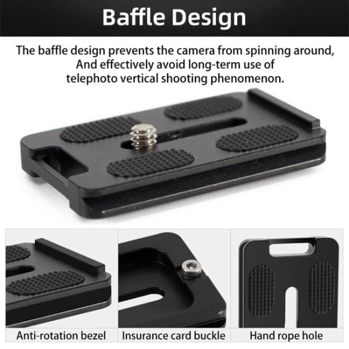 BEXIN PL-62 Anti-Rotations-Schnellwechselplatte mit Gummikissen, PL-62 – Bild 4