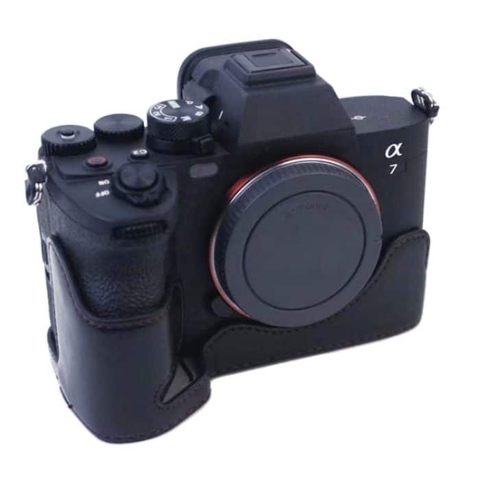 1/4 Zoll Gewinde PU-Leder Kamera Halbgehäuse Basis für Sony A7 IV, For Sony A7 IV – Bild 2