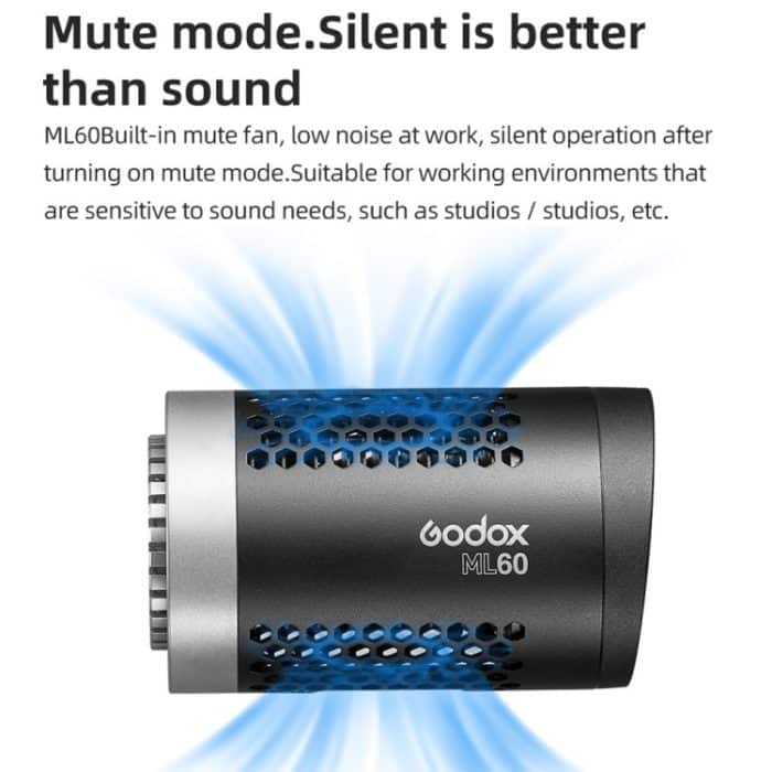 Godox ML60 60W LED-Licht 5600K Videostudio-Blitzlicht, ML60 – Bild 4