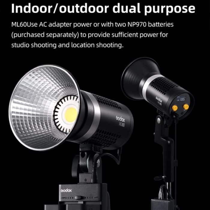 Godox ML60 60W LED-Licht 5600K Videostudio-Blitzlicht, ML60 – Bild 5