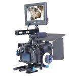 YELANGU YLG1105A Griff-Videokamera-Käfigstabilisator-Kit mit Matte Box und Follow Focus für Panasonic Lumix DMC-GH4 und G7 / Sony A7 und A7S und A7R und A7RII und A7SII – Bild 2