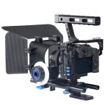 YELANGU YLG1105A Griff-Videokamera-Käfigstabilisator-Kit mit Matte Box und Follow Focus für Panasonic Lumix DMC-GH4 und G7 / Sony A7 und A7S und A7R und A7RII und A7SII – Bild 3