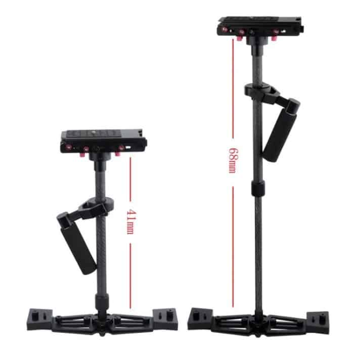 YELANGU YLG0107K 40-67 cm Aviation Aluminium + Kohlefaser Professional Steadicam Handstabilisator für DSLR-Kamera DV – Bild 6