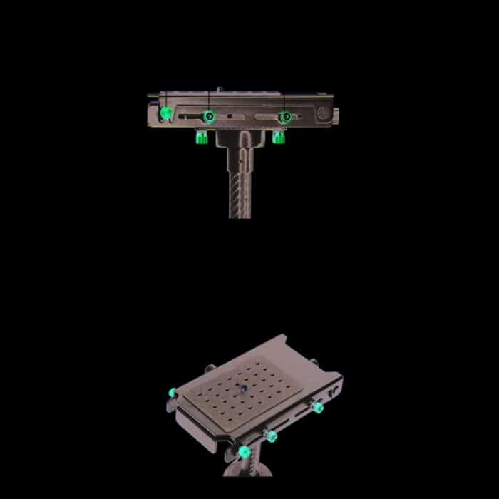 YELANGU YLG0107K 40-67 cm Aviation Aluminium + Kohlefaser Professional Steadicam Handstabilisator für DSLR-Kamera DV – Bild 8