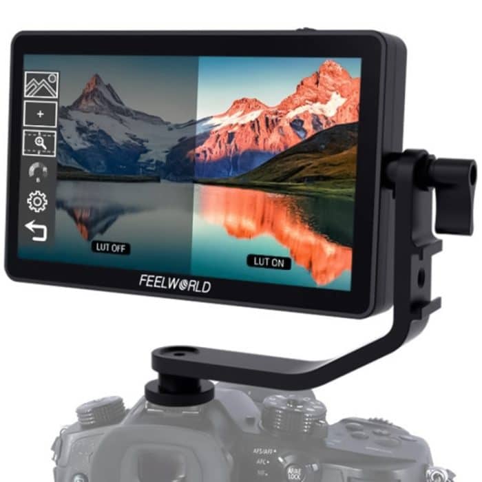 FEELWORLD F6 Plus V2 6-Zoll-3D-LUT-Touchscreen-DSLR-Kamera-Feldmonitor, IPS FHD1920x1080 4K-HDMI-Eingang und -Ausgang, mit Neigungsarm – Bild 1
