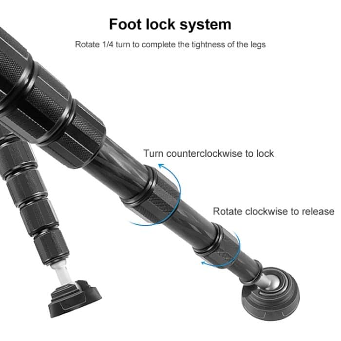 BEXIN P406C Kamera Kohlefaser Einbeinstativ Travel Live Selfie Halterung – Bild 7