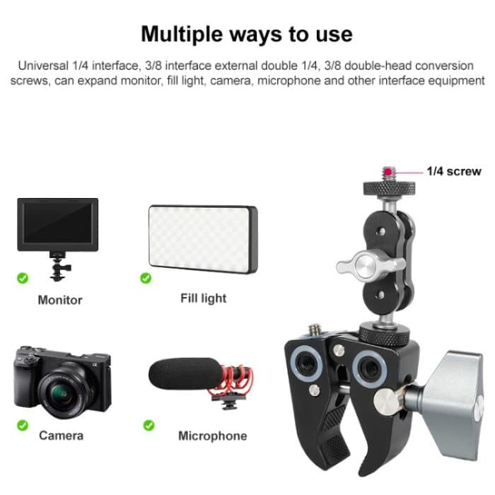 BEXIN WN-40 C-Type Universal Desk Magic Mount Claws Clip – Bild 5