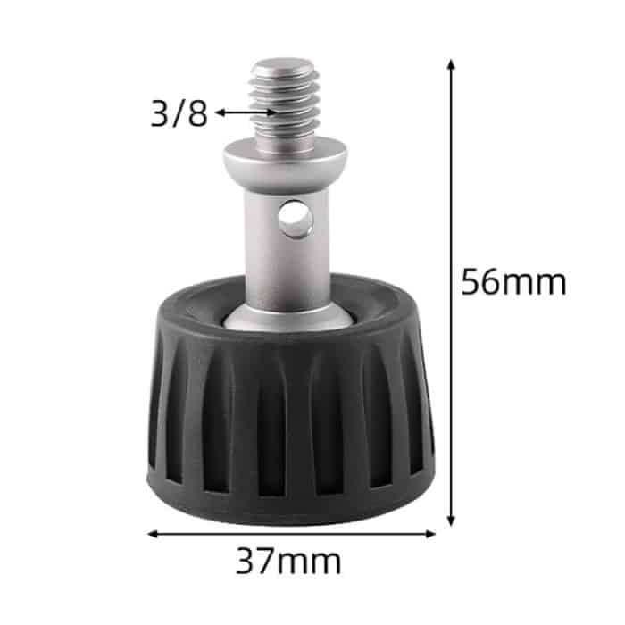 BEXIN GSF37-S Stativ 3/8 Zoll Edelstahl-Fußspikes Kunststoff-Fußpolster – Bild 2