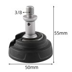 BEXIN GSF50-S Stativ 3/8 Zoll Edelstahl-Fußspikes Kunststoff-Fußpolster – Bild 2