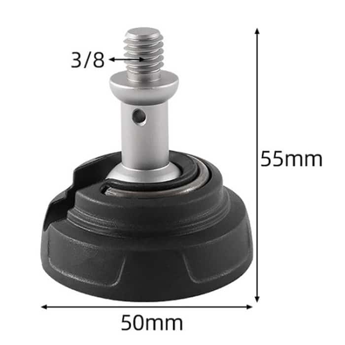 BEXIN GSF50-S Stativ 3/8 Zoll Edelstahl-Fußspikes Kunststoff-Fußpolster – Bild 2