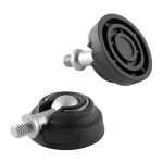 BEXIN GSF50-S Stativ 3/8 Zoll Edelstahl-Fußspikes Kunststoff-Fußpolster – Bild 3