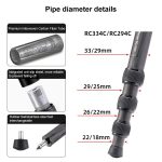 BEXIN RC334 Tragbares zusammenklappbares Kohlefaser-Kamerastativ – Bild 4