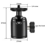BEXIN K18 Mini 360 Grad drehbarer Panorama-Kugelkopf aus Metall – Bild 2