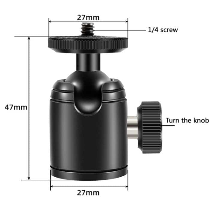 BEXIN K18 Mini 360 Grad drehbarer Panorama-Kugelkopf aus Metall – Bild 2