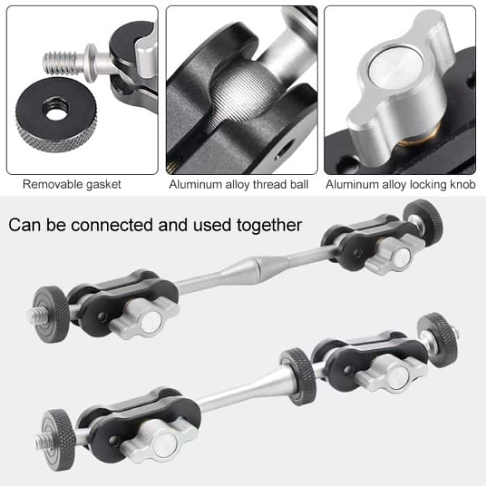 BEXIN TM-3 Multifunktionaler Magic Arm Ball Mount Klemmclip – Bild 3