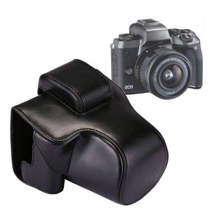 Ganzkörperkamera-PU-Ledertasche mit Riemen für Canon EOS M5, For EOS M5