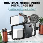 YELANGU LW-B01A01 Vlogging Live Broadcast LED Selfie Light Mic Smartphone Video Rig Handles Stabilizer Kits – Bild 2