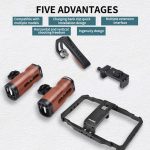 YELANGU LW-B01A01 Vlogging Live Broadcast LED Selfie Light Mic Smartphone Video Rig Handles Stabilizer Kits – Bild 3