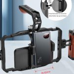 YELANGU LW-B01A01 Vlogging Live Broadcast LED Selfie Light Mic Smartphone Video Rig Handles Stabilizer Kits – Bild 5