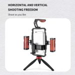 YELANGU LW-B01A01 Vlogging Live Broadcast LED Selfie Light Mic Smartphone Video Rig Handles Stabilizer Kits – Bild 9