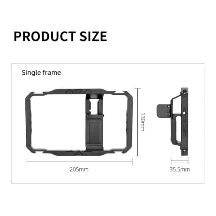 YELANGU LW-B01-1 Vlogging Live Broadcast Smartphone Video Rig Metallkäfig, LW-B01-1 – Bild 5