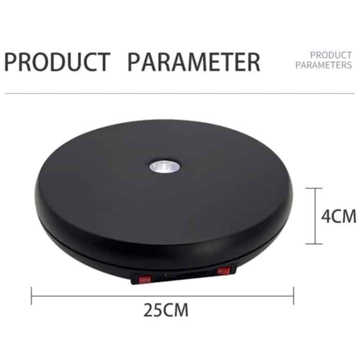 25 cm LED-Licht, elektrisch drehbarer Präsentationsständer, Drehteller – Bild 7