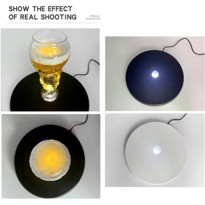 25 cm LED-Licht, elektrisch drehbarer Präsentationsständer, Drehteller – Bild 8