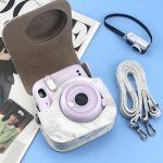 Für FUJIFILM instax mini 11/9/8 Marble Ganzkörper-Ledertasche Kameratasche mit Riemen – Bild 3