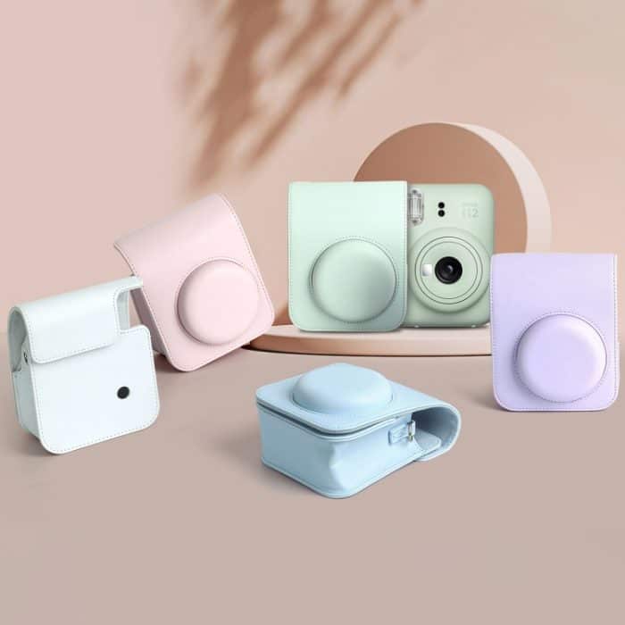 Für FUJIFILM instax mini 12 Ganzkörper-Ledertasche Kameratasche mit Riemen – Bild 3