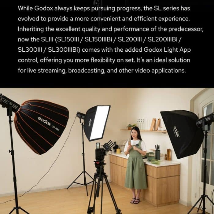 Godox SL300IIIBi 330W zweifarbige 2800K-6500K LED-Videoleuchte, SL300IIIBi – Bild 8
