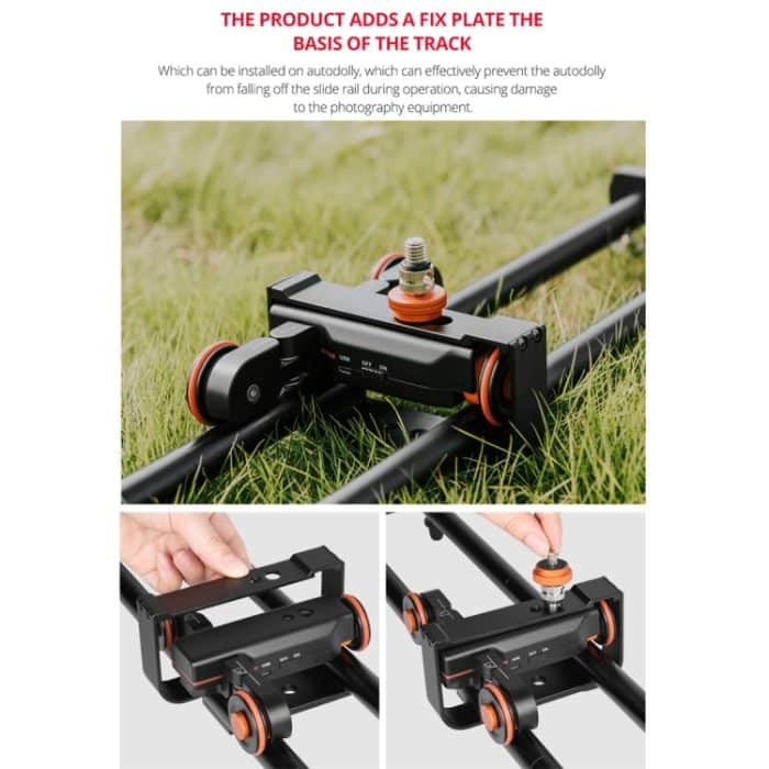 YELANGU YLG0119A 60 cm Spleiß-Gleitschienenschiene + Trolley-Schienenschnalle für Spiegelreflexkameras/Videokameras, 60cm Rail Track + Rail Buckle – Bild 6