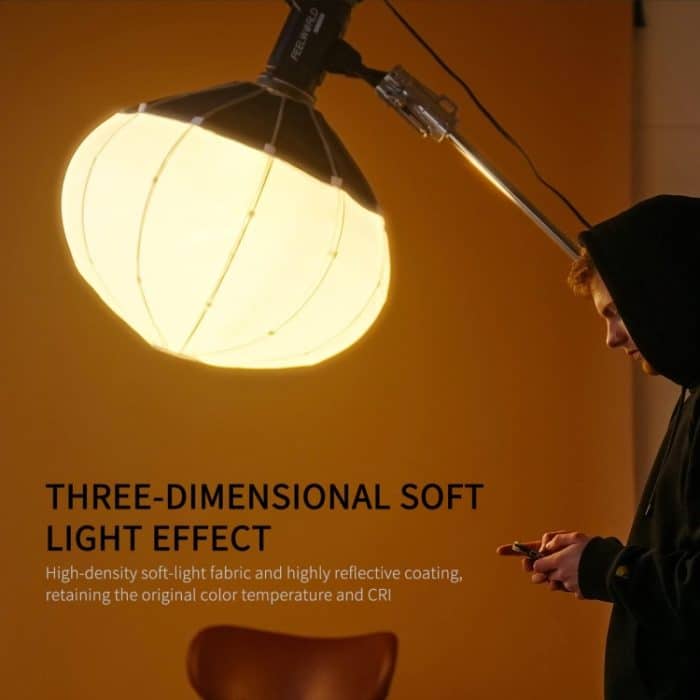 FEELWORLD FSL65 65 cm Laterne Softbox Schnellverschluss-Diffusor mit Bowens-Halterung – Bild 4