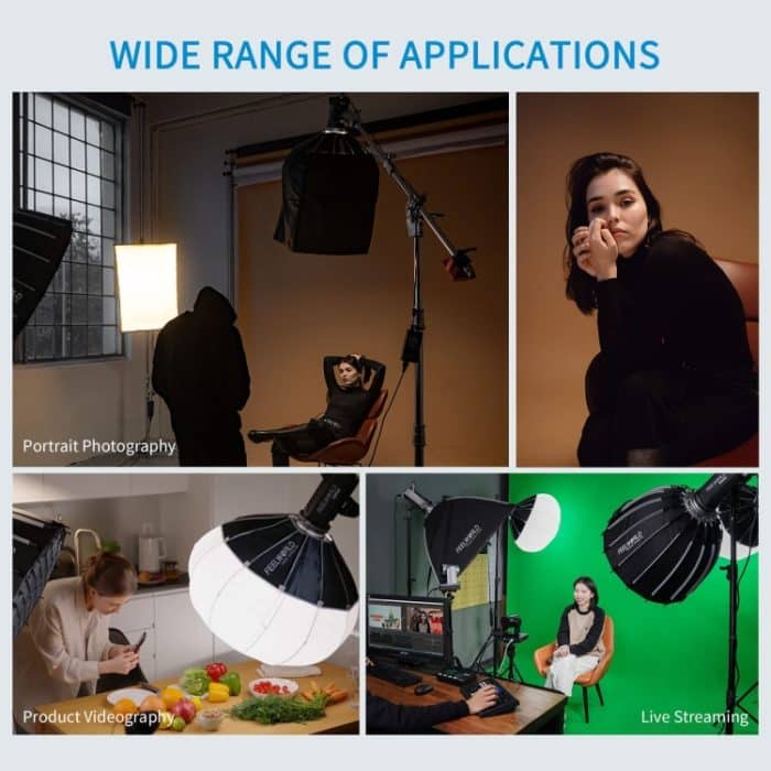 FEELWORLD FSL65 65 cm Laterne Softbox Schnellverschluss-Diffusor mit Bowens-Halterung – Bild 5