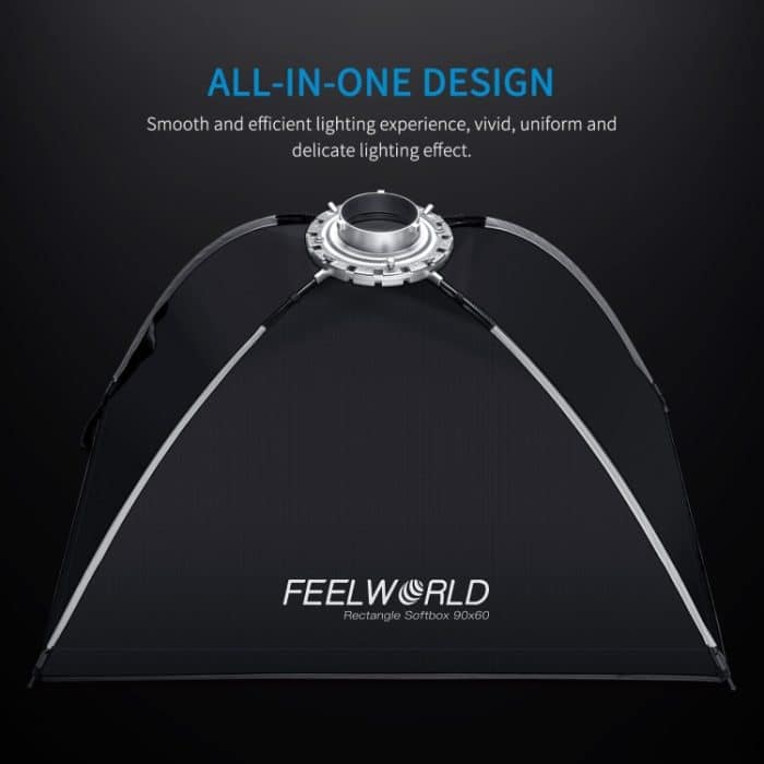 FEELWORLD FSR90 60x90cm rechteckiger Softbox Schnellverschluss Bowens Mount Diffusor – Bild 3