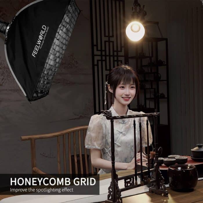 FEELWORLD FSR90 60x90cm rechteckiger Softbox Schnellverschluss Bowens Mount Diffusor – Bild 8