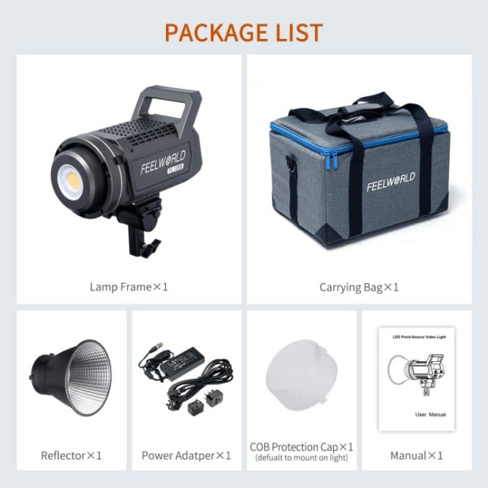 FEELWORLD FL125B 125W Bi-color Point Source Video Light, Bluetooth APP Control, FL125B – Bild 10