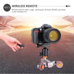 YELANGU L4X Kamera 3-Rad Dolly II Electric Track Slider 3-Rad Video Riemenscheibe Rollendes Dolly Auto mit Fernbedienung für DSLR / Heim-DV-Kameras, GoPro, Smartphones, Last: 3 kg (grau) – Bild 11