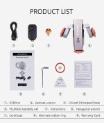 YELANGU L4X Kamera 3-Rad Dolly II Electric Track Slider 3-Rad Video Riemenscheibe Rollendes Dolly Auto mit Fernbedienung für DSLR / Heim-DV-Kameras, GoPro, Smartphones, Last: 3 kg (grau) – Bild 16