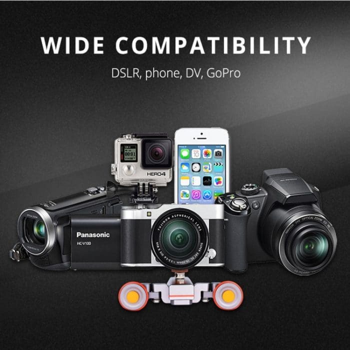 YELANGU L4X Kamera 3-Rad Dolly II Electric Track Slider 3-Rad Video Riemenscheibe Rollendes Dolly Auto mit Fernbedienung für DSLR / Heim-DV-Kameras, GoPro, Smartphones, Last: 3 kg (grau) – Bild 6